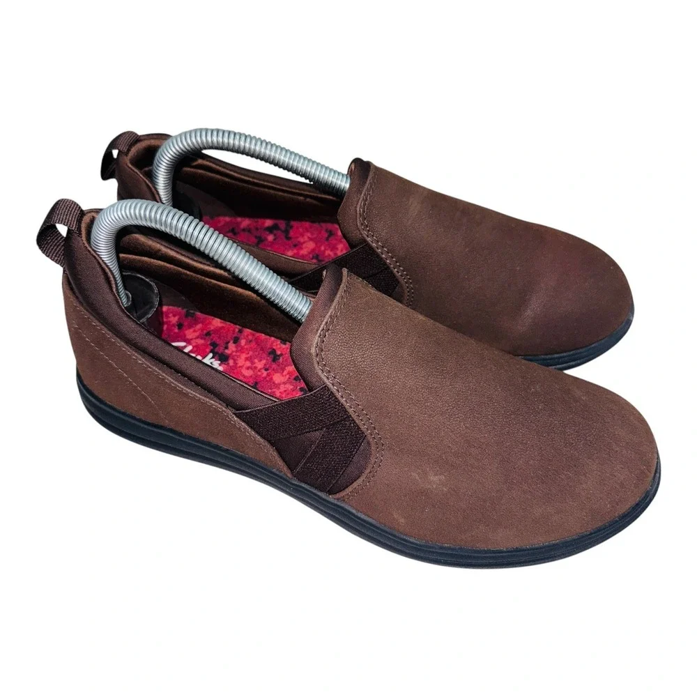 Clarks Cloudsteppers Breeze Bali Women's Size 8 Shoes Brown Slip On Sneakers
